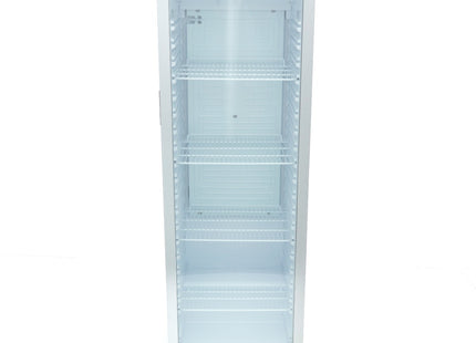 Kylskåp - 400L - Rostfritt stål - med glas Dörr