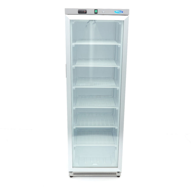 Fryser - 400L - Rustfrit stål - med glasdør