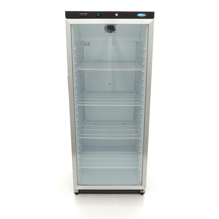 Réfrigérateur - 600L - Noir - avec porte vitrée