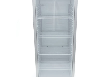 Kylskåp - 600L - Rostfritt stål - med glas Dörr