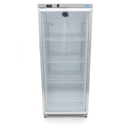 Réfrigérateur - 600L - Inox - avec porte vitrée