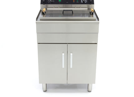 Deep Fryer - 35L - 1 Basket - with Drain Tap - 400V