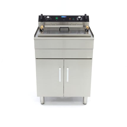 friture - 35L - 1 kurv - med afløbshane - 400V