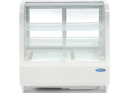 Frigo Vitrine - 100L - 68cm - Blanc