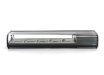 Ekspozytor do sushi i tapas -132L - w tym 5 x 1/2 GN - Blat