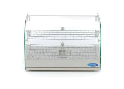 Podgrzewany ekspozytor na żywność - 45 l - 55 cm - 2 półki