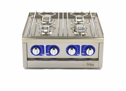 Cuisinière de qualité commerciale - 4 brûleurs - Unité double - 60 cm de profondeur - Gaz