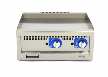 Plaque de cuisson de qualité commerciale - Lisse - Unité double - Profondeur 60 cm - Gaz
