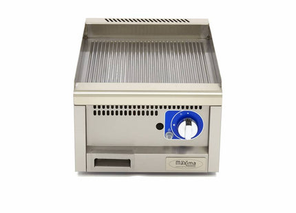 Plaque de cuisson de qualité commerciale - Rainurée - Unité unique - 60 cm de profondeur - Gaz