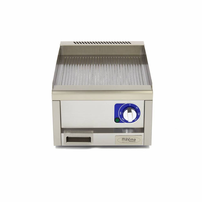 Commercial Grade Griddle - Grooved - Single Unit - 60cm Deep - Electric