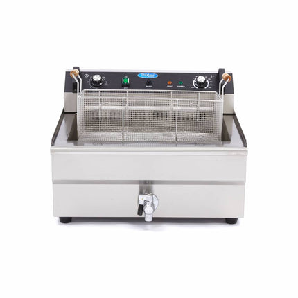 Friteuse - 30L - 1 Panier - avec Robinet de Vidange