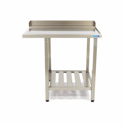 Table pour lave-vaisselle - 120 x 75 cm - Droite - avec dosseret et étagère de rangement