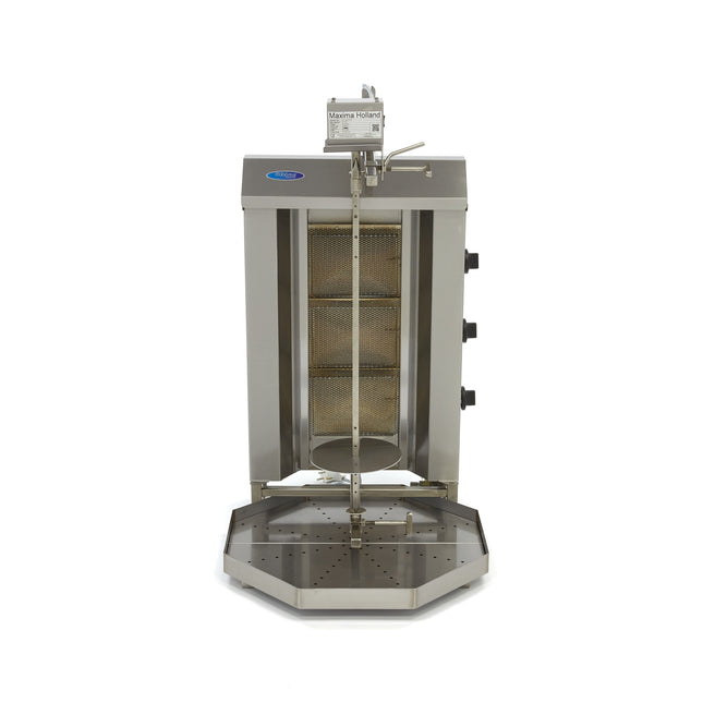 Kebab Grill - 3 Burners - 30kg Meat - Gas
