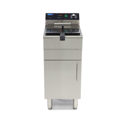 Fritteuse – 16 l – 1 Korb – mit Ablasshahn und Ständer – 400 V