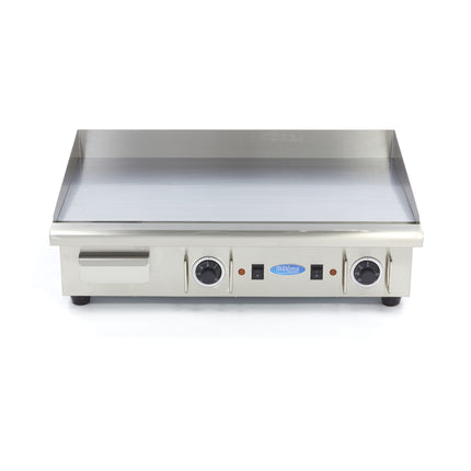 Plancha - Chrome Lisse - 73 cm - avec bac d'égouttage - 400 V