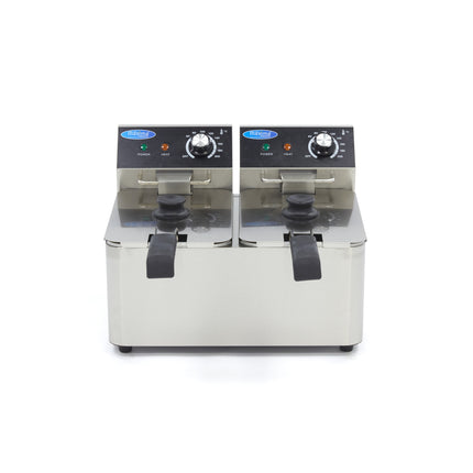 Friteuse - 2 x 4L - 2 Paniers - jusqu'à 1,5kg de Frites
