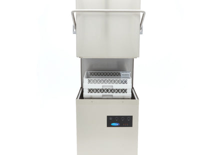 Lave-Vaisselle Pass Through - 50x50cm - Avec Vidange, Produit de Rinçage et Pompes à Savon - 400V
