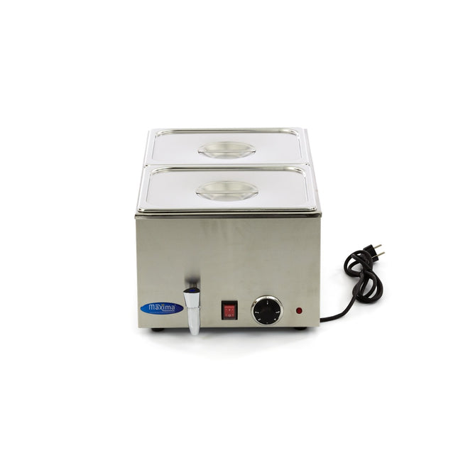 Bain Marie – mit Wasserhahn – inkl. 2 x 1/2 GN-Set – elektrisch