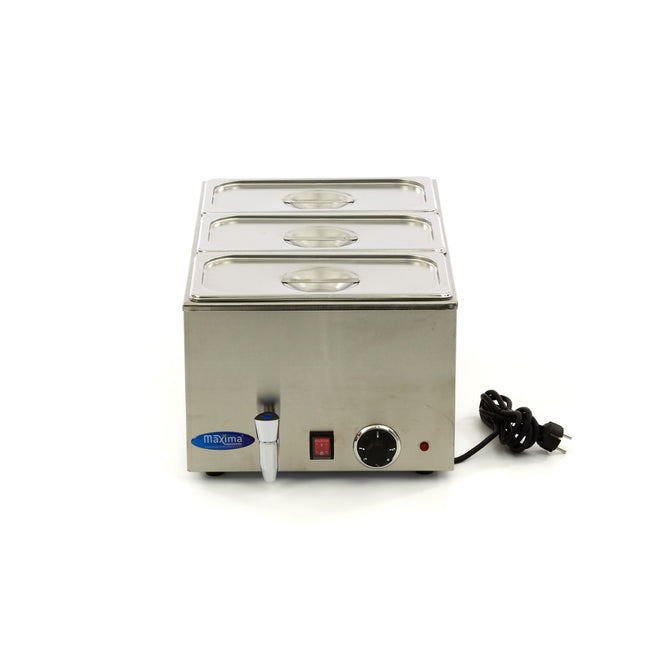 Bain Marie – mit Wasserhahn – inkl. 3 x 1/3 GN-Set – elektrisch