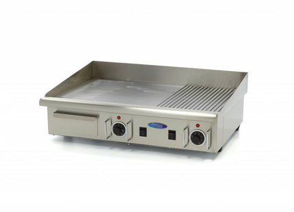 Griddle - Half Grooved - 73cm - incl Drip Tray - 400V