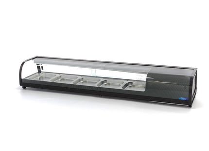 Ekspozytor do sushi i tapas -132L - w tym 5 x 1/2 GN - Blat