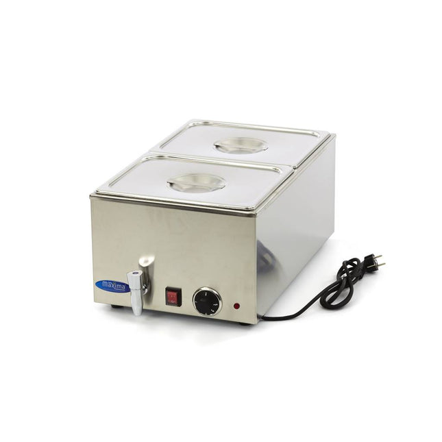 Bain Marie – mit Wasserhahn – inkl. 2 x 1/2 GN-Set – elektrisch