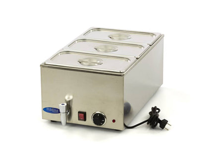 Bain Marie - avec robinet - avec 3 x 1/3 GN Set - Électrique