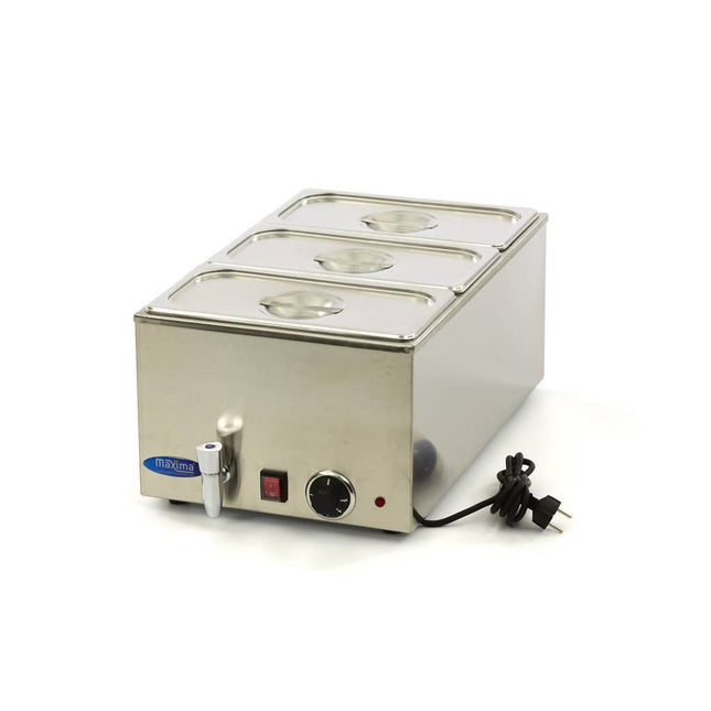 Bain Marie – mit Wasserhahn – inkl. 3 x 1/3 GN-Set – elektrisch