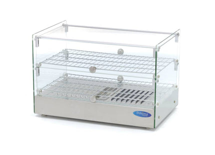 Podgrzewany ekspozytor na żywność - 50 l - 55 cm - 2 półki