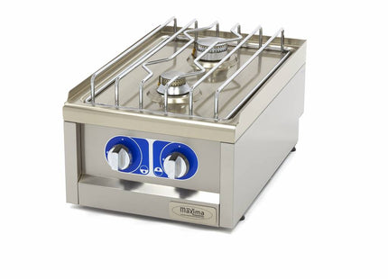 Commercial Grade Cooker - 2 Burners - Single Unit - 60cm Deep - Gas