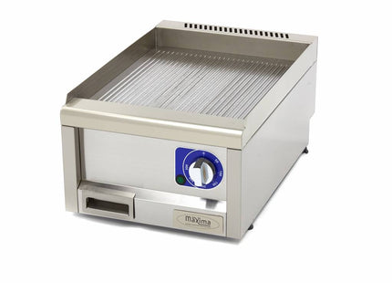 Commercial Grade Griddle - Grooved - Single Unit - 60cm Deep - Electric