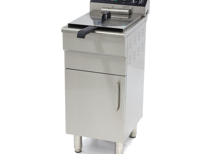Friteuse - 16L - 1 panier - avec robinet de vidange et support - 400V