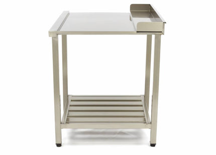 Oppvaskmaskinbord - 70 x 75 cm - Høyre - med bakplate og oppbevaringshylle