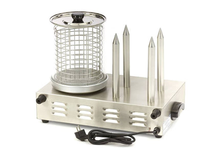 Hot Dog Warmer - Ø20 x 24cm - Vaatwasmachinebestendig - met 4 Spikes