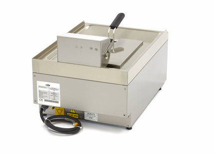 Frityrkoker - 10L - 1 kurv - med avløpskran - 400V