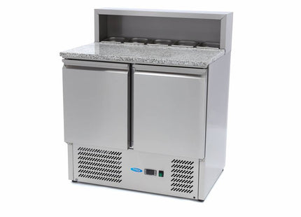 Pizza Prep kyl - 90 cm - 2 Dörrar - Passar 5 x 1/6 GN - inkl rostfritt stålskydd