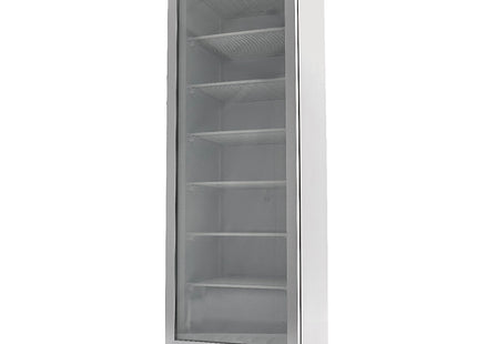 Frys - 400L - Rostfritt stål - med glas Dörr