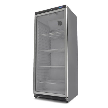 Réfrigérateur - 600L - Noir - avec porte vitrée