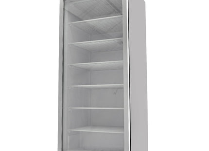 Frys - 600L - Svart - med glas Dörr