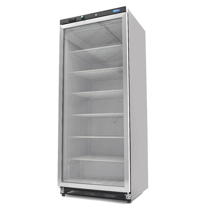 Fryser - 600L - Sort - med glaslåge