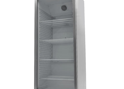 Kylskåp - 600L - Rostfritt stål - med glas Dörr