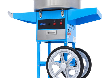 Candy Floss Machine – Ø 52cm – Blue – with Cart
