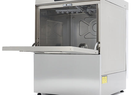 Undercounter Dishwasher - 50 x 50cm - with Drain, Rinse Aid and Soap Pump - Digital Display - 400V