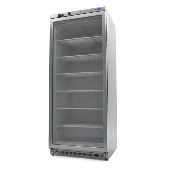 Congélateur - 600L - Inox - avec porte vitrée