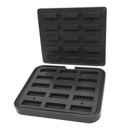 Forma do tartaletek - prostokąt - 90x30/85x26 mm - 15 sztuk