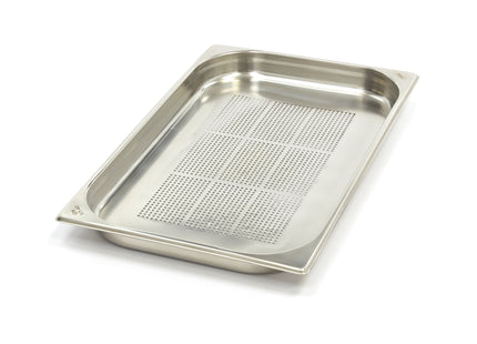 Gastronorm Container - 1/1 GN - 4cm Deep - Stainless Steel - Perforated