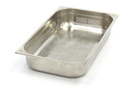 Gastronádoba - 1/1 GN - hloubka 10 cm - Nerezová ocel - Perforovaná