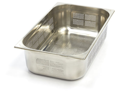 Récipient Gastronorme - 1/1 GN - Profondeur 15 cm - Inox - Perforé