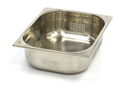 Gastronorm Container - 1/2 GN - 10cm Deep - Stainless Steel - Perforated