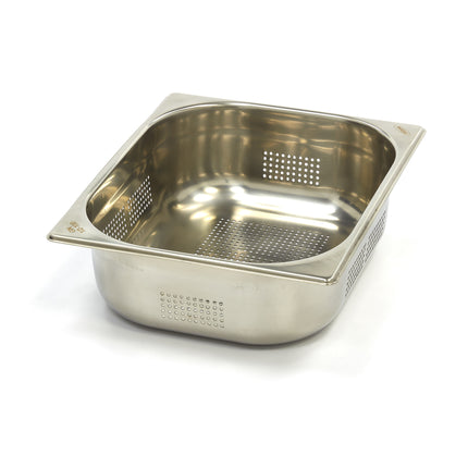 Gastronorm beholder - 1/2 GN - 10 cm dyb - Rustfrit stål - Perforeret